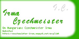 irma czechmeister business card